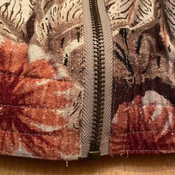 Vintage Vital Zone Women’s Floral Pink & Brown Lightweight Jacket. Like New! - Picture 15 of 16